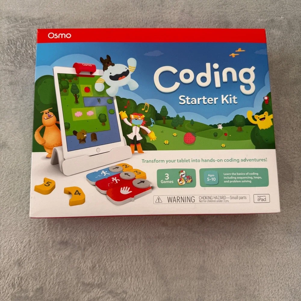 NEW Open Box Osmo Coding Starter Kit for iPad - 3 Games - 31 Blocks - Ages 5-10